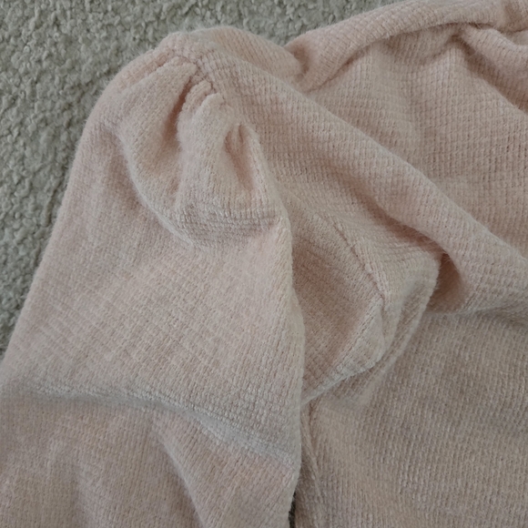 🍑Soft Peach Retro Puffy Sleeve Sweater - Picture 4 of 4